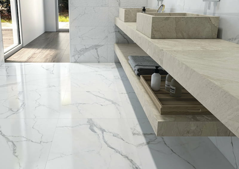 تصویر 4 از سنگ گرانیت سفید رگه دار مناسب اجرای نما و کفپوش